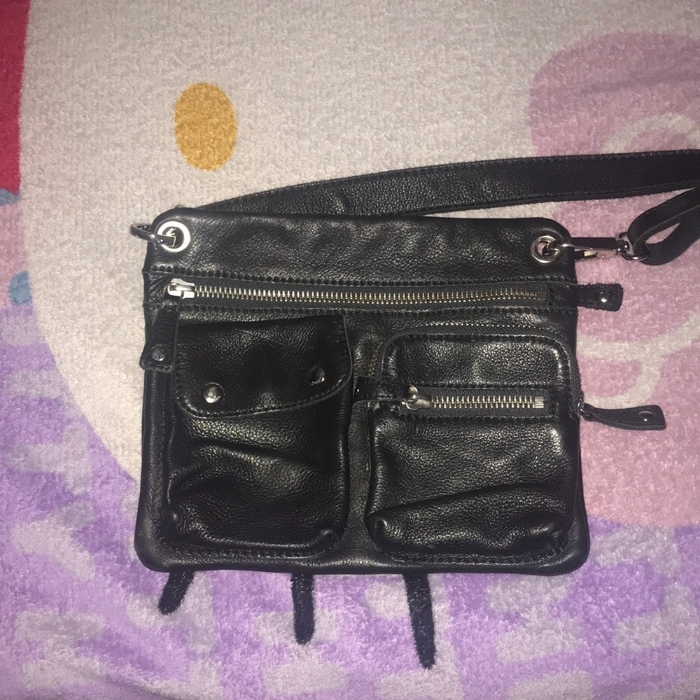 Fossil black leather purse